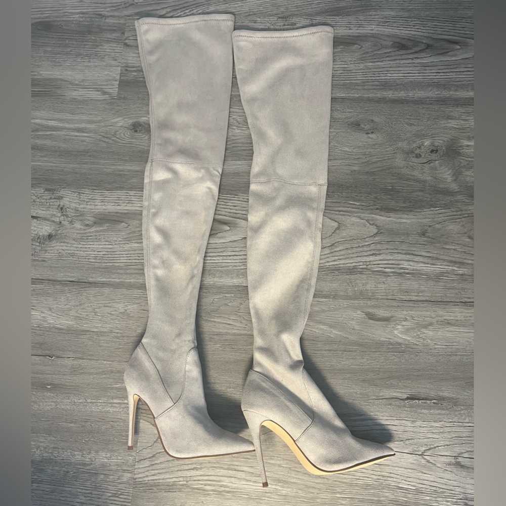 Steve Madden Gray Over the Knee Boots